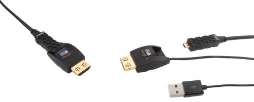 4K@60(4:4:4)対応 HDMI光伝送ケーブル(コネクタ着脱式)シンク片側給電タイプ